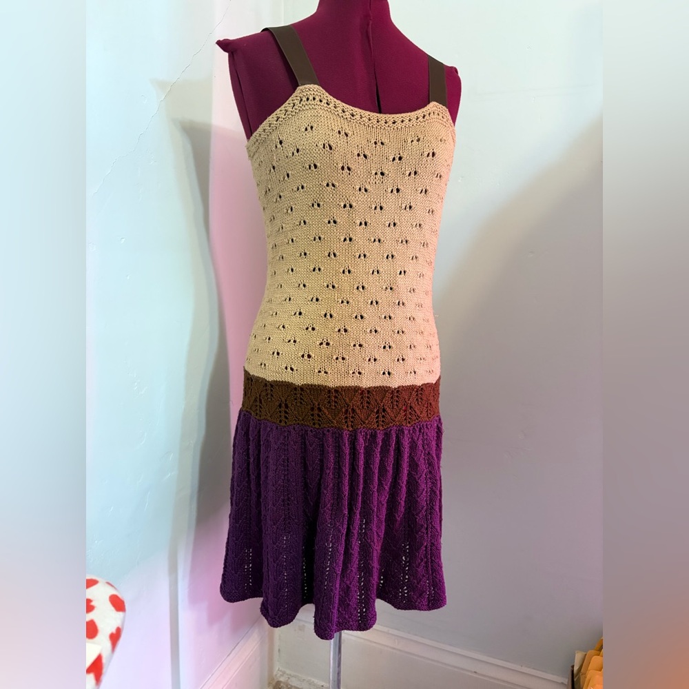 Spring Summer Hand knit flapper dress size small/medium